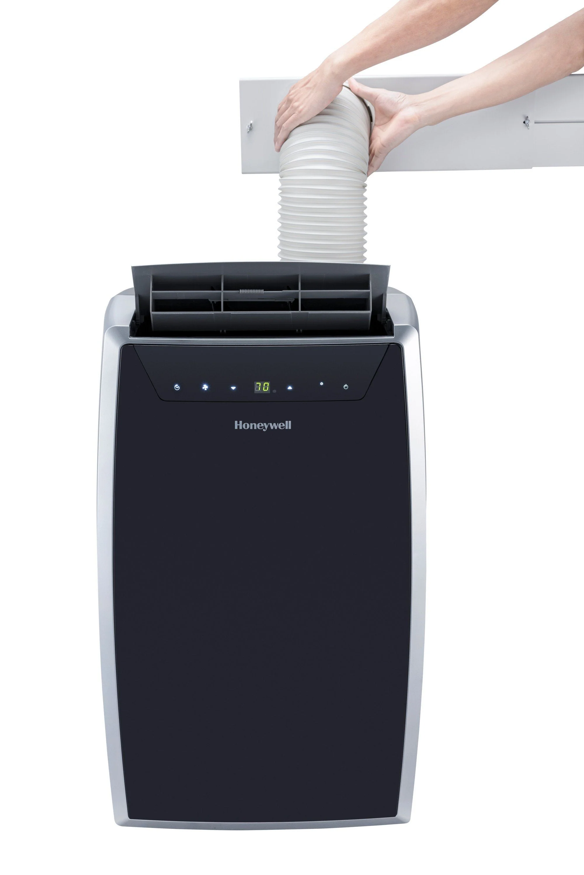 Honeywell MN1CFS8 8000 BTU 500 Sq. Ft. Portable Air Conditioner with Dehumidifier & Fan, with Drain Pan & Insulation Tape (Black/Silver) - Image 10