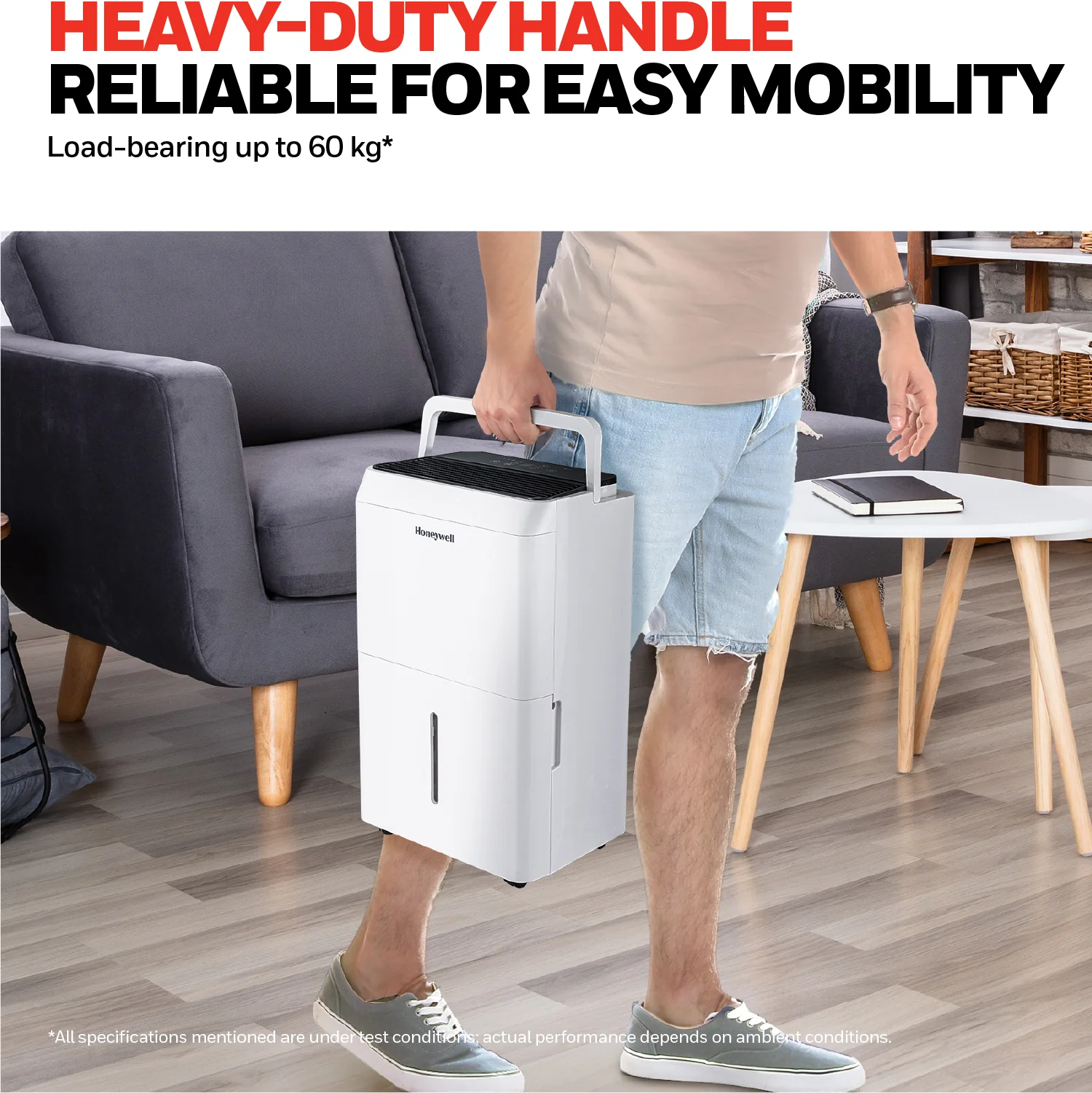 Honeywell TPFIT25AWK 25 Pint Smart Portable Dehumidifier with Alexa Voice Control, White - Image 9