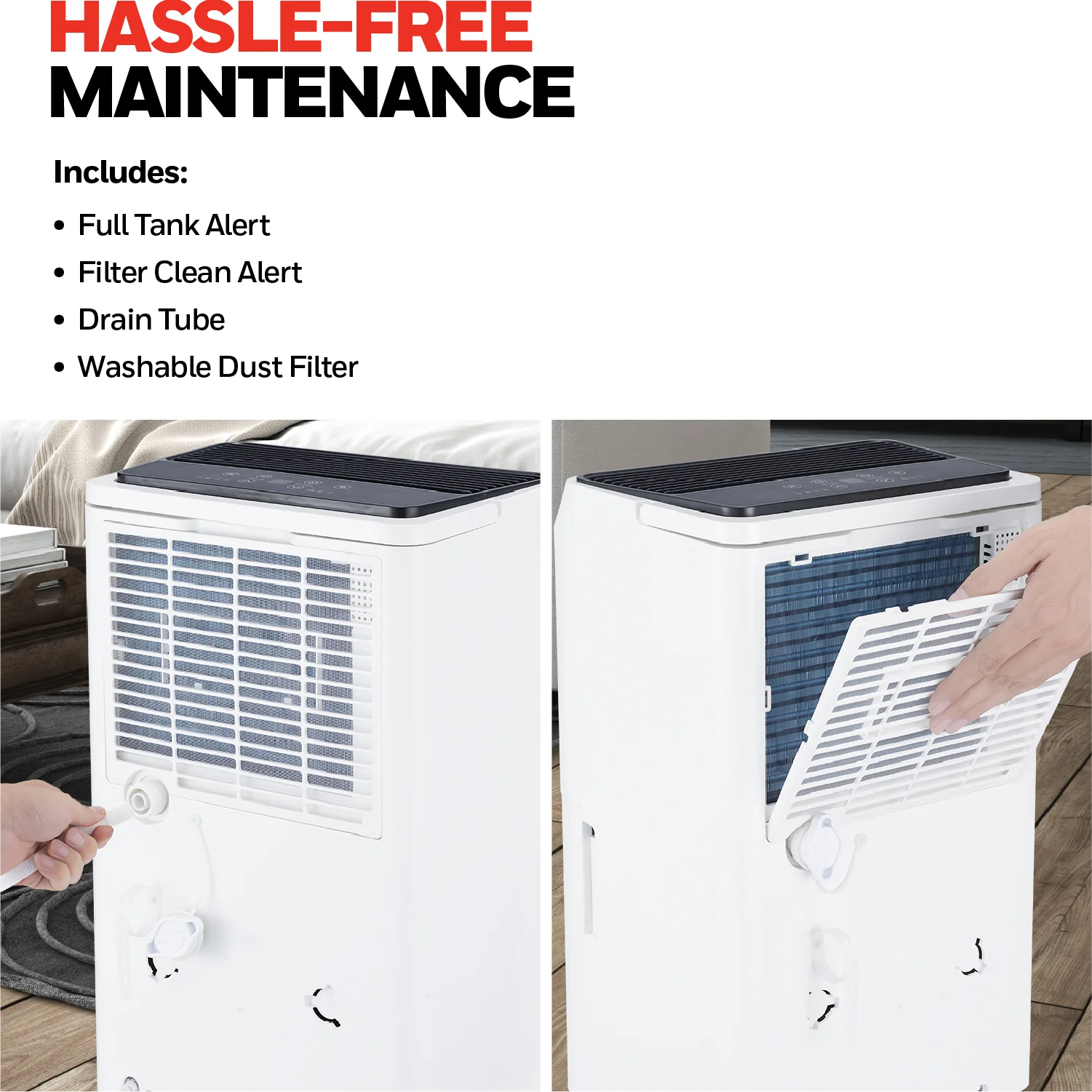 Honeywell TPFIT32WK 32 Pint Energy Star Portable Dehumidifier, White - Image 5
