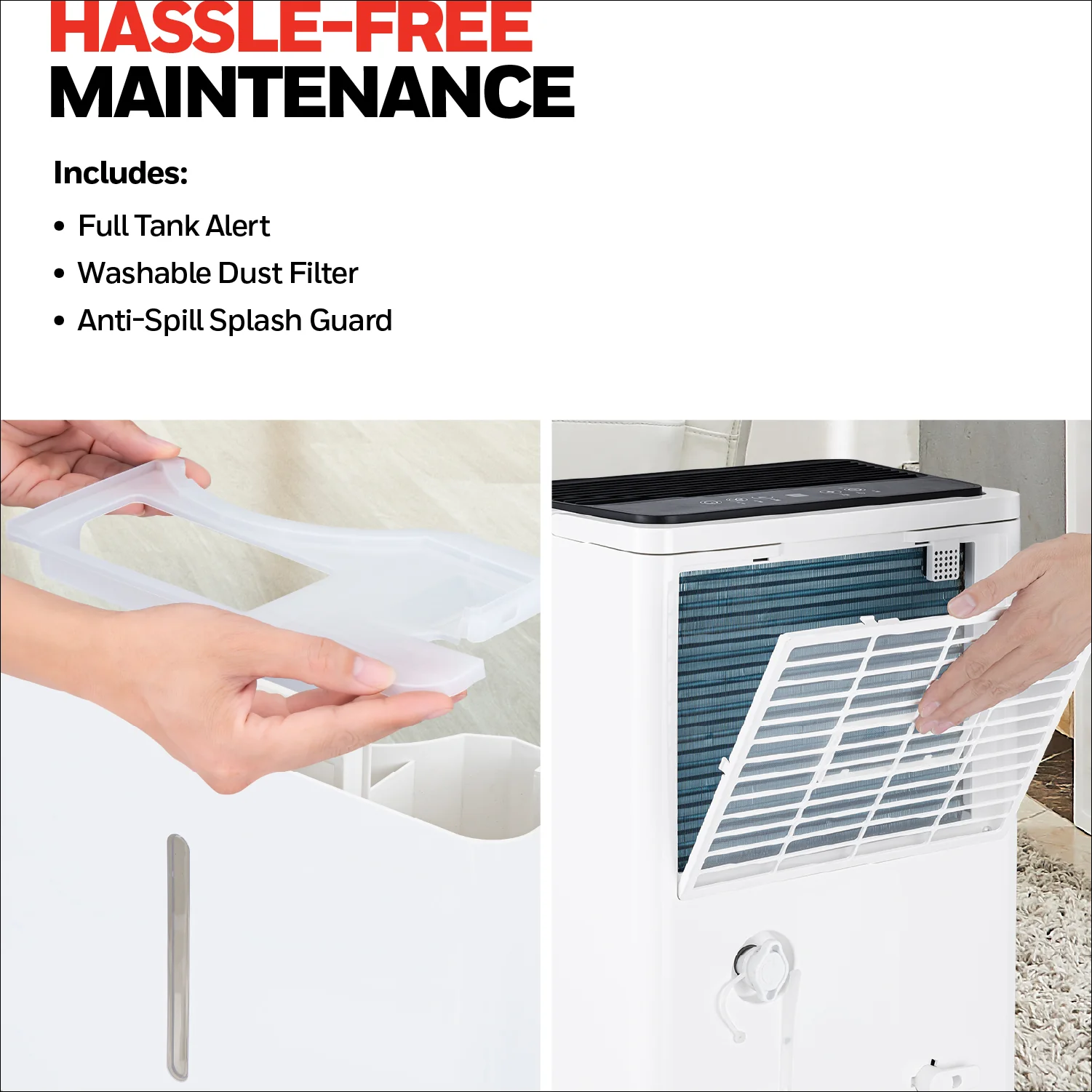 Honeywell TPFIT50AWK 50 Pint Smart Portable Dehumidifier with Alexa Voice Control, White - Image 8