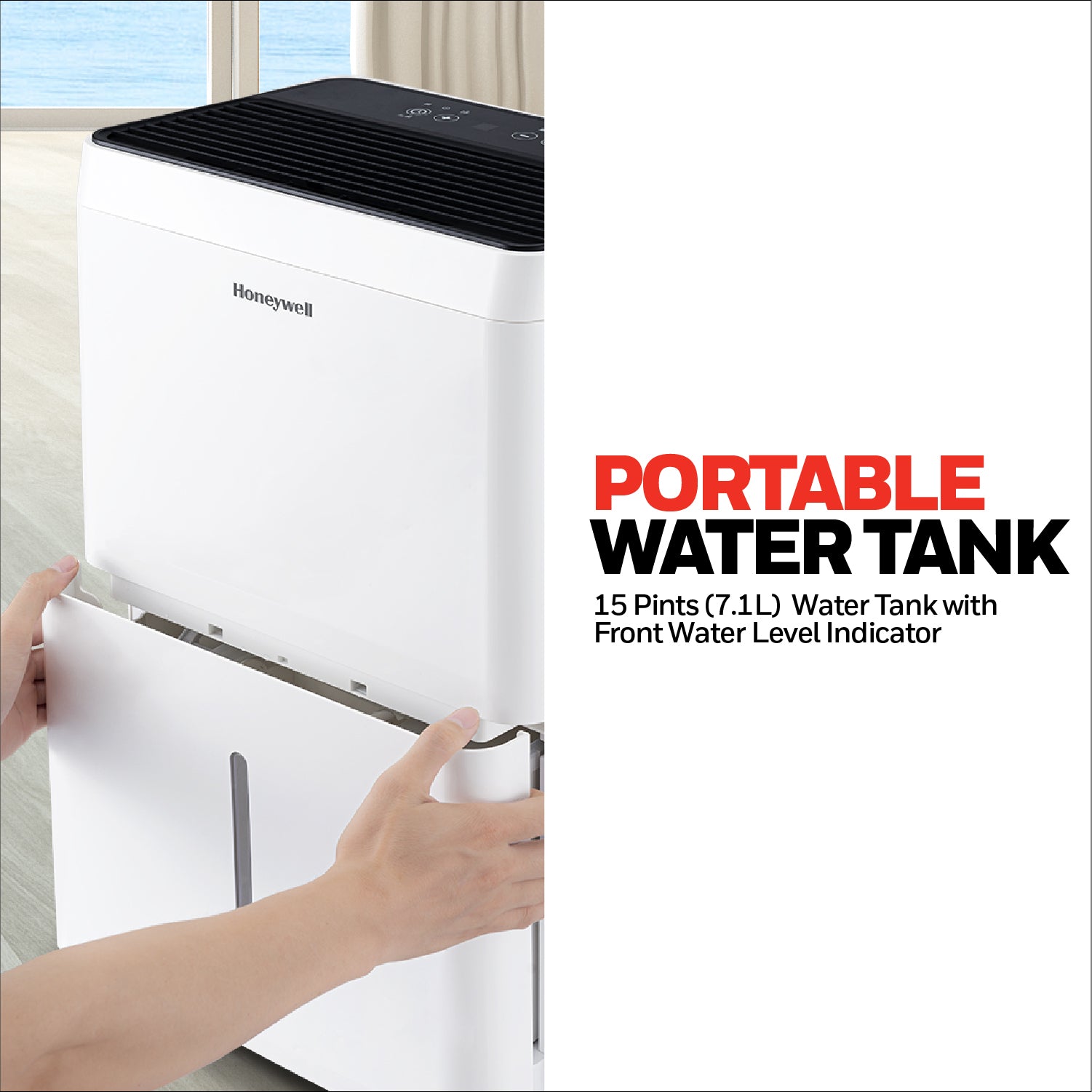 Honeywell TPFIT50AWK 50 Pint Smart Portable Dehumidifier with Alexa Voice Control, White - Image 9